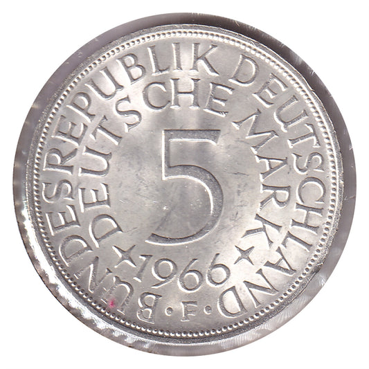Germany 1966F 5 Marks Brilliant Uncirculated (MS63) $