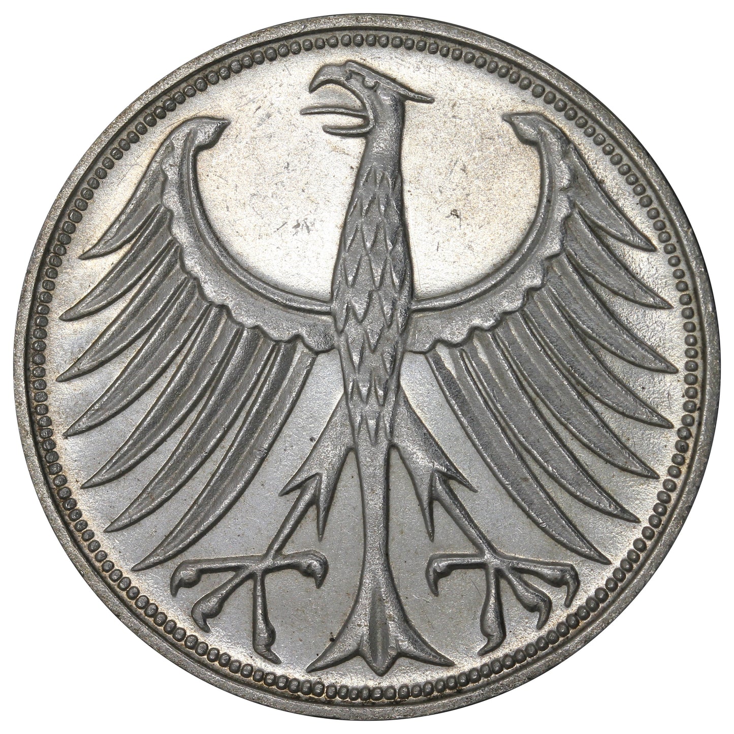 Germany 1974F 5 Marks Brilliant Uncirculated (MS63)