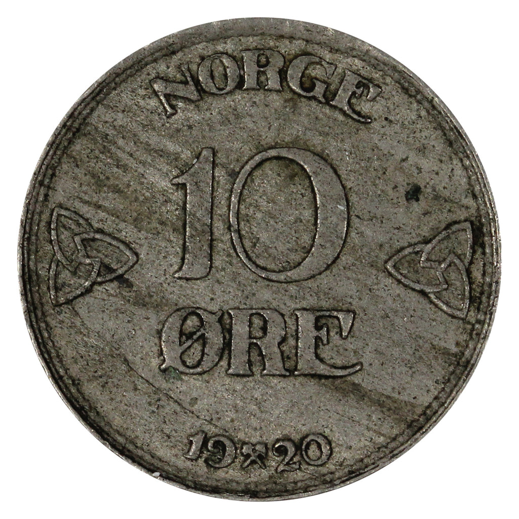Norway 1920 10 Ore VF-EF (VF30)