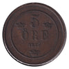 Sweden 1878 5 Ore VF-EF (VF30)