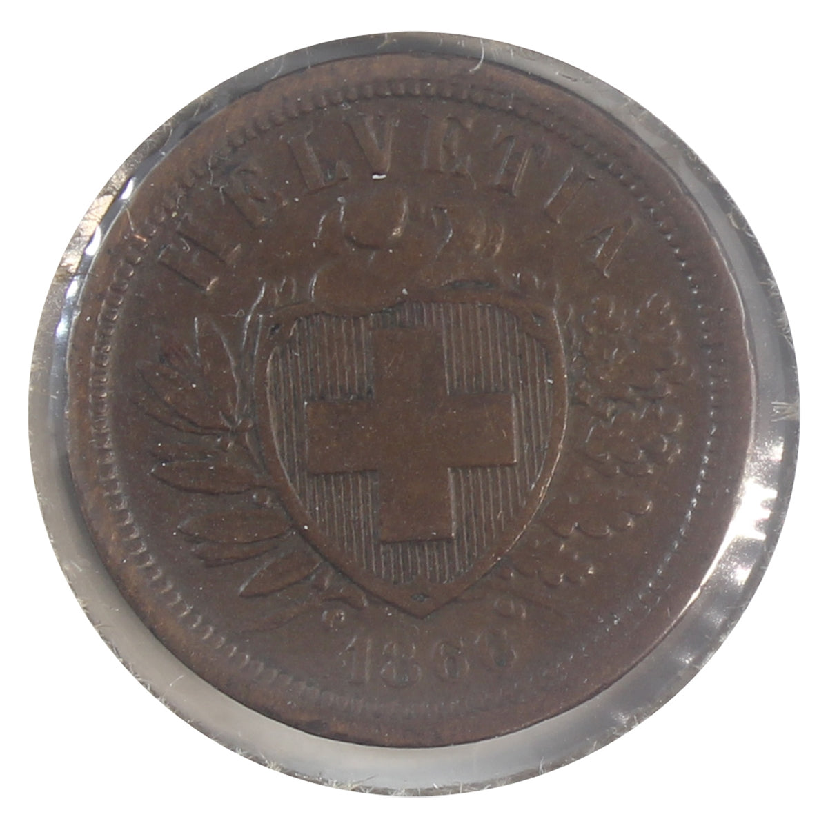 Switzerland 1866B 2 Rappen Extra Fine (EF40)