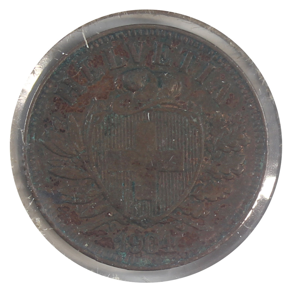 Switzerland 1904B 2 Rappen Extra Fine (EF40) $