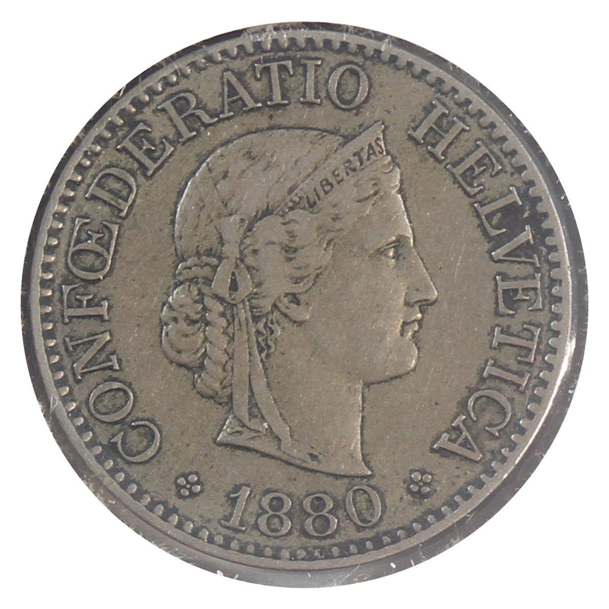 Switzerland 1880B 10 Rappen VF-EF (VF30)