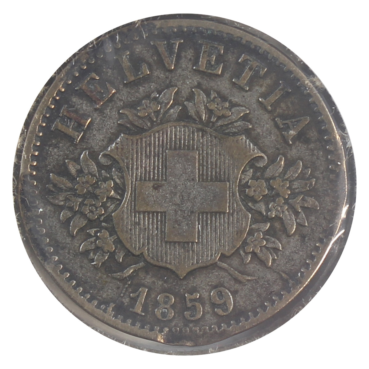 Switzerland 1859B 20 Rappen Very Fine (VF20)