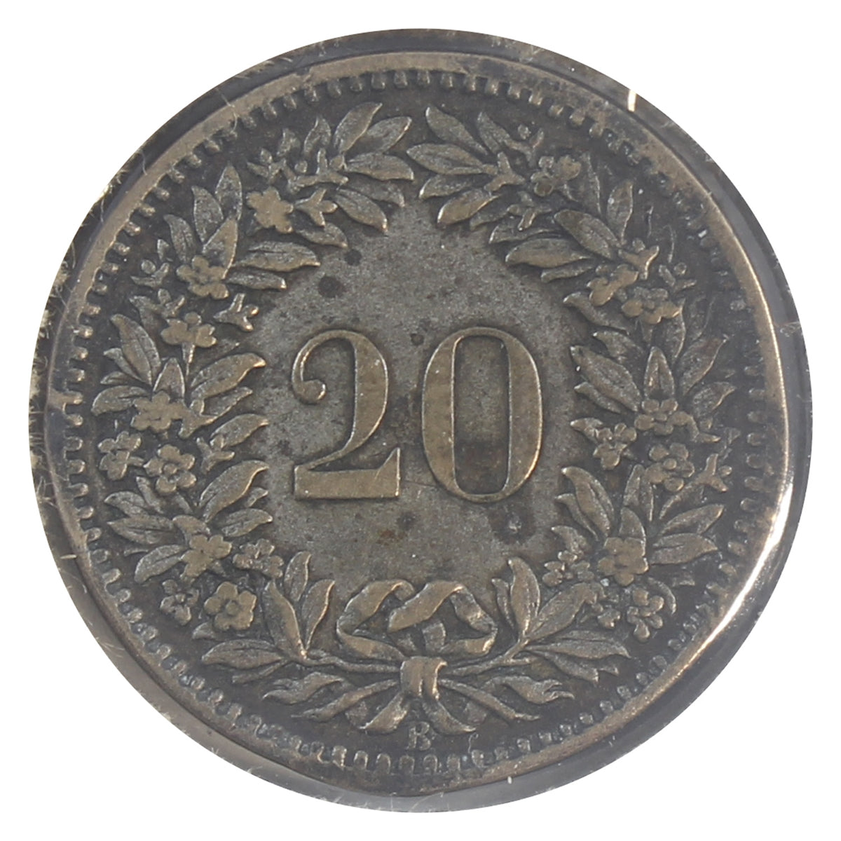 Switzerland 1859B 20 Rappen Very Fine (VF20)