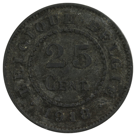 Belgium 1918 25 Centimes Extra Fine (EF-40)