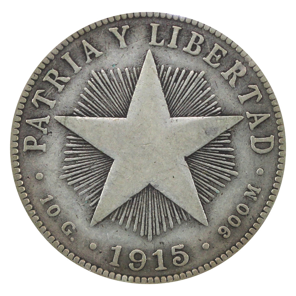 Cuba 1915 40 Centavos VF-EF (VF30)