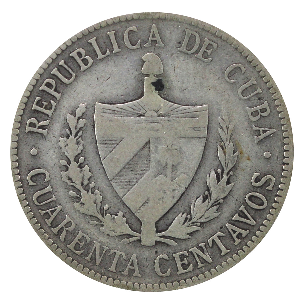 Cuba 1915 40 Centavos VF-EF (VF30)