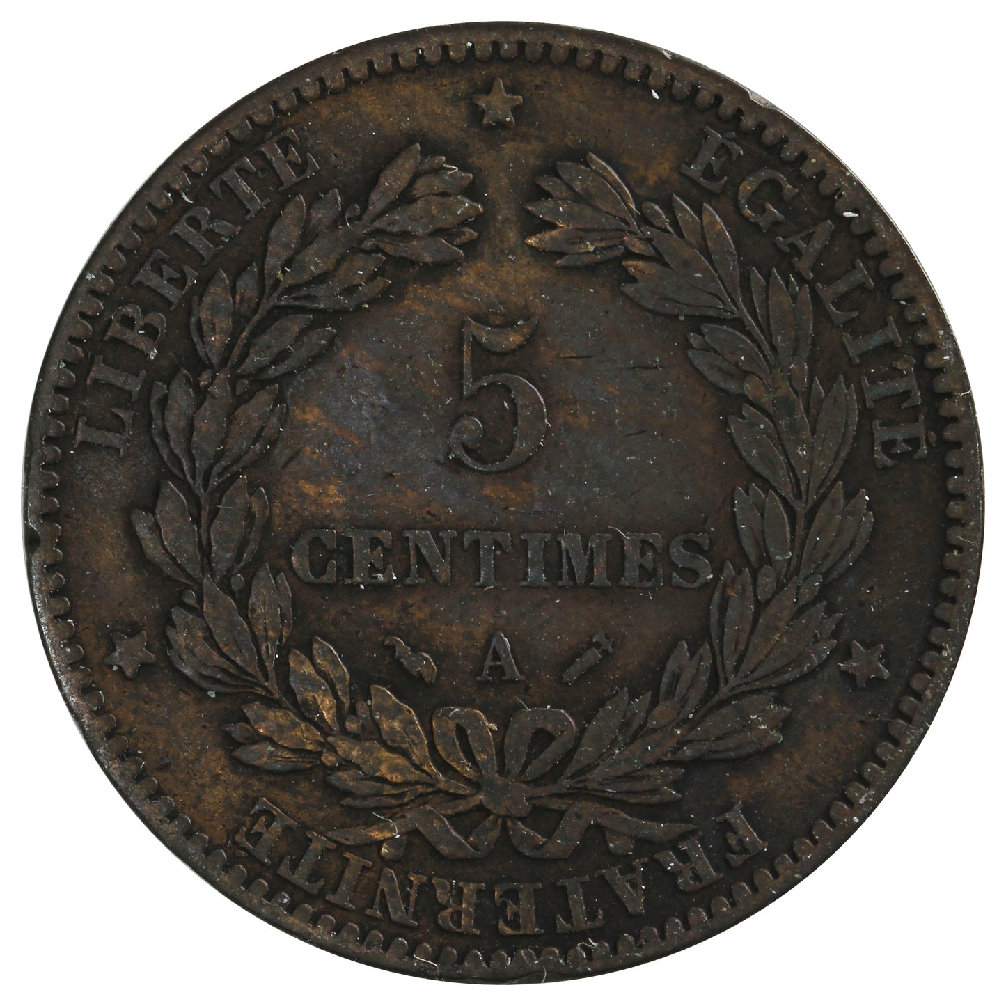 France 1890A 5 Centimes Extra Fine (EF40)