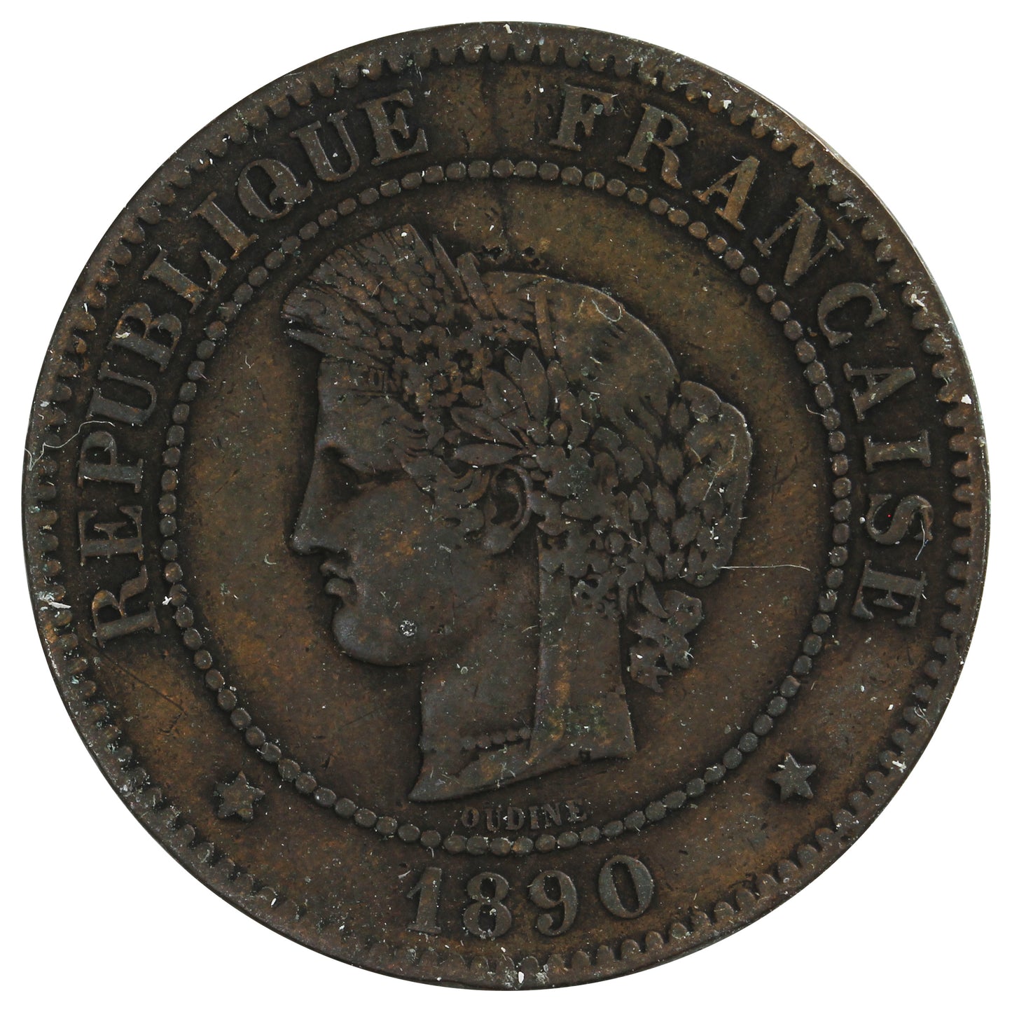 France 1890A 5 Centimes Extra Fine (EF40)
