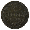 German States 1860 Frankfurt Kreuzer Almost Uncirculated (AU50)