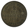 German States 1868B Saxony 2 Groschen EF-AU (EF45)
