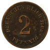 German Empire 1906A 2 Pfennig Almost Uncirculated (AU50)