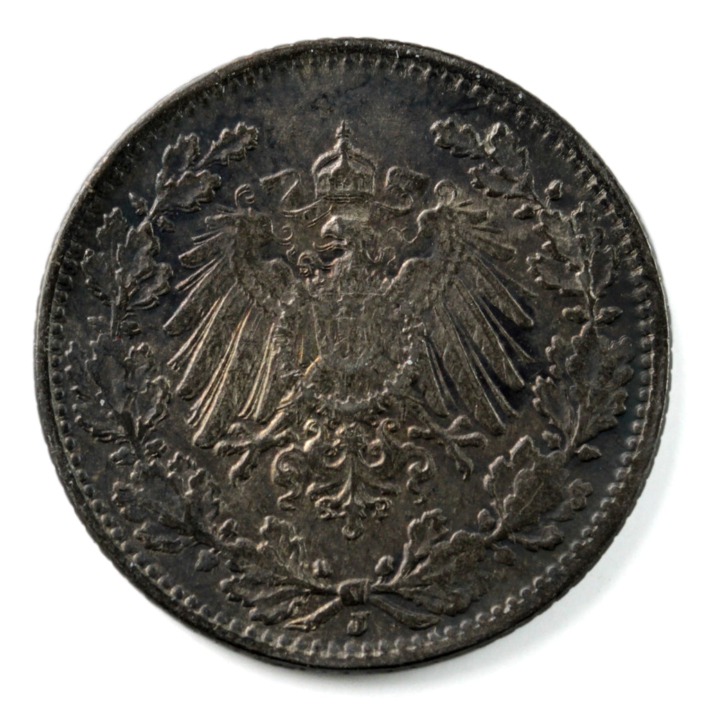 German Weimar Republic 1919J 1/2 Mark Uncirculated (MS60) $