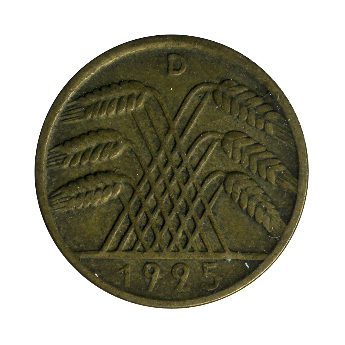German Weimar Republic 1925D 10 Pfennig Extra Fine (EF40)