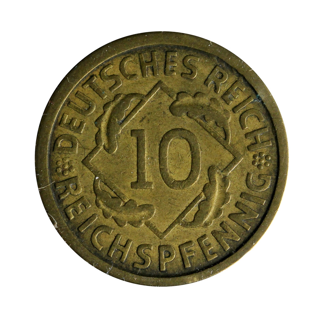 German Weimar Republic 1925E 10 Pfennig Extra Fine (EF40)