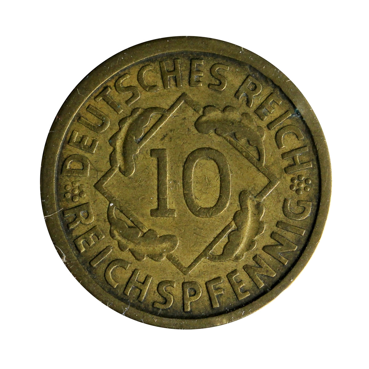 German Weimar Republic 1925E 10 Pfennig Extra Fine (EF40)