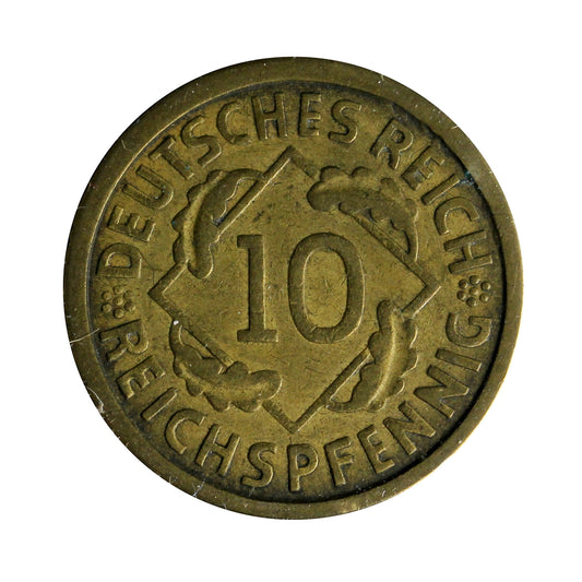German Weimar Republic 1925E 10 Pfennig Extra Fine (EF40)