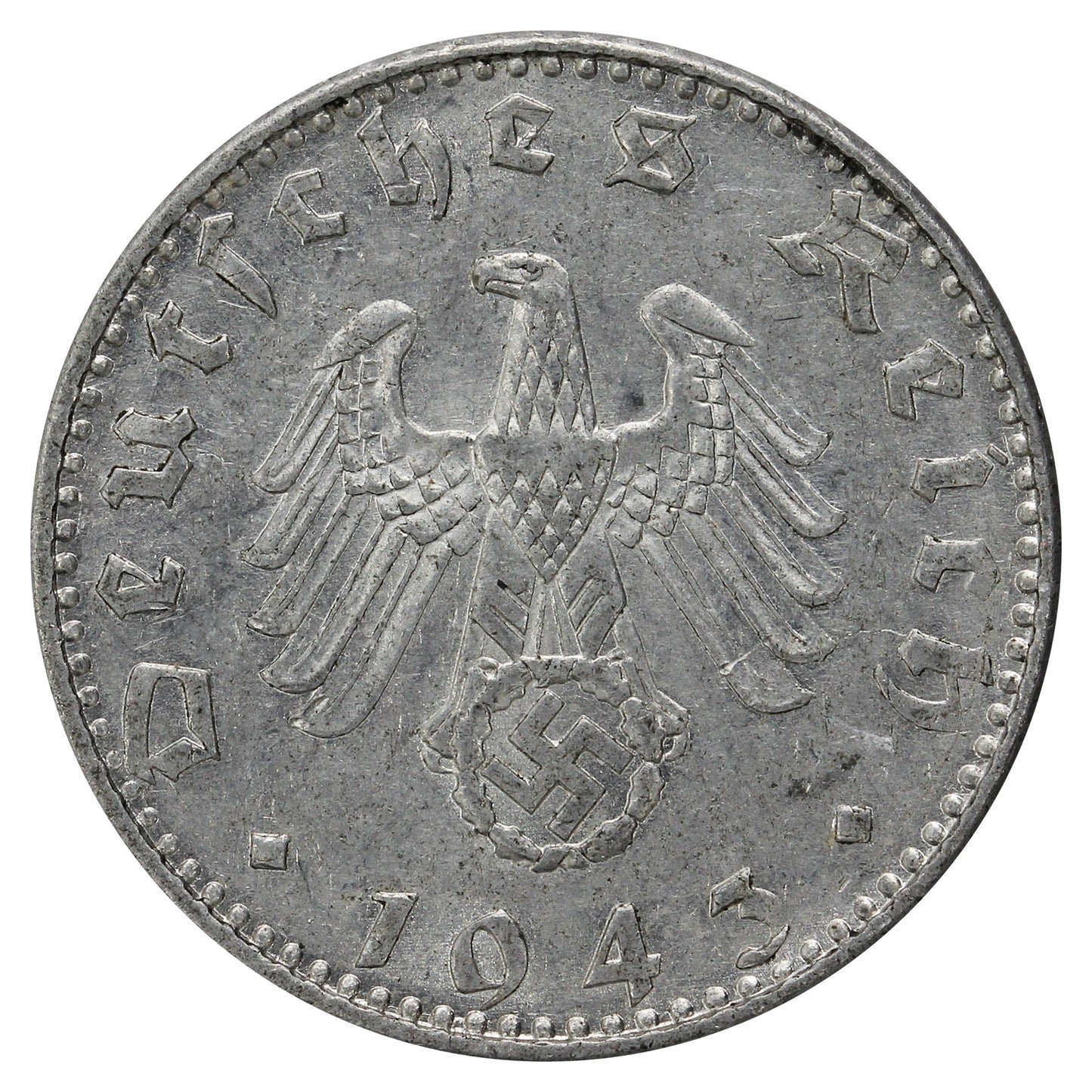 German Third Reich 1943A 50 Pfennig Extra Fine (EF40)