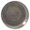 Straits Settlements 1888 10-cents Fine (F12)