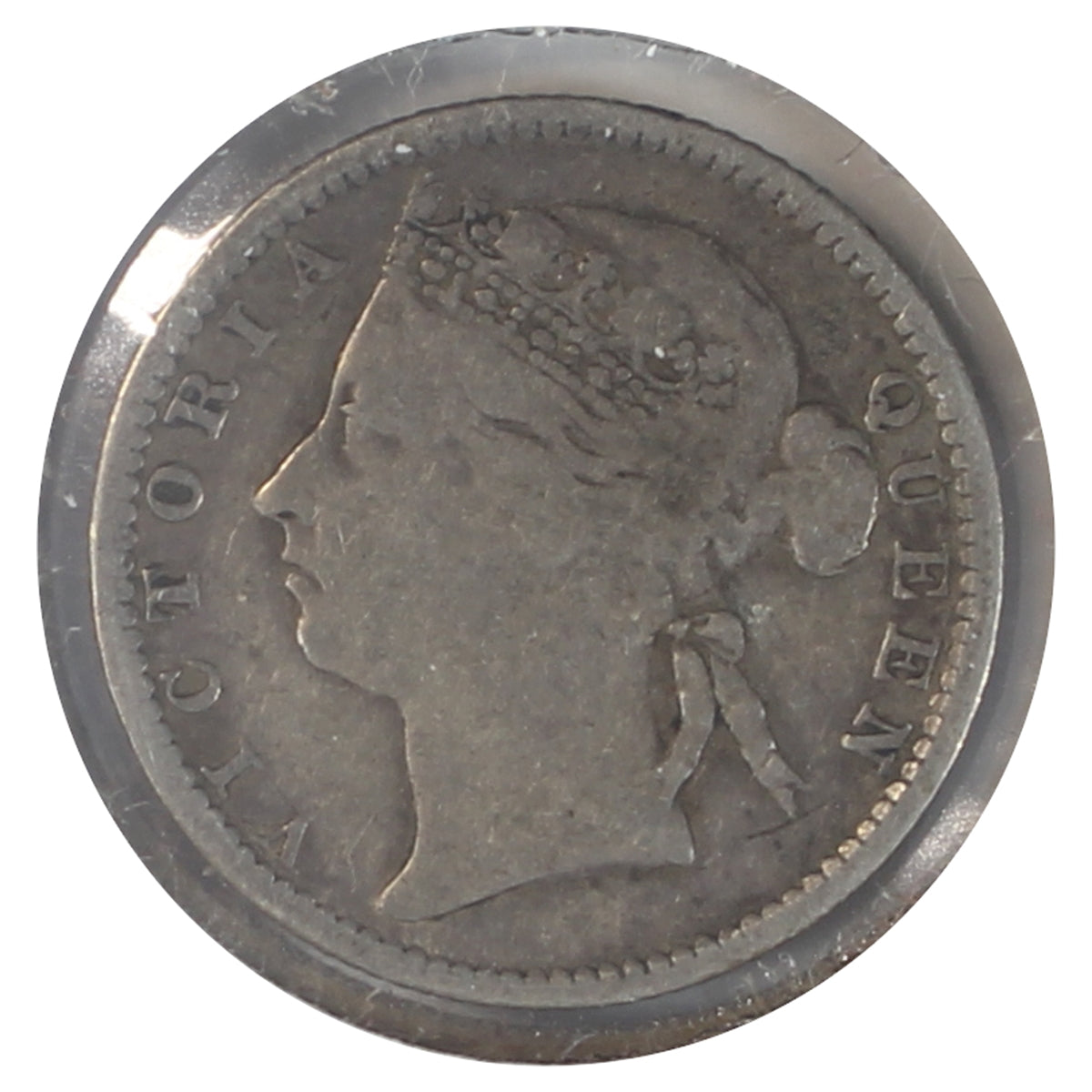 Straits Settlements 1888 10-cents Fine (F12)