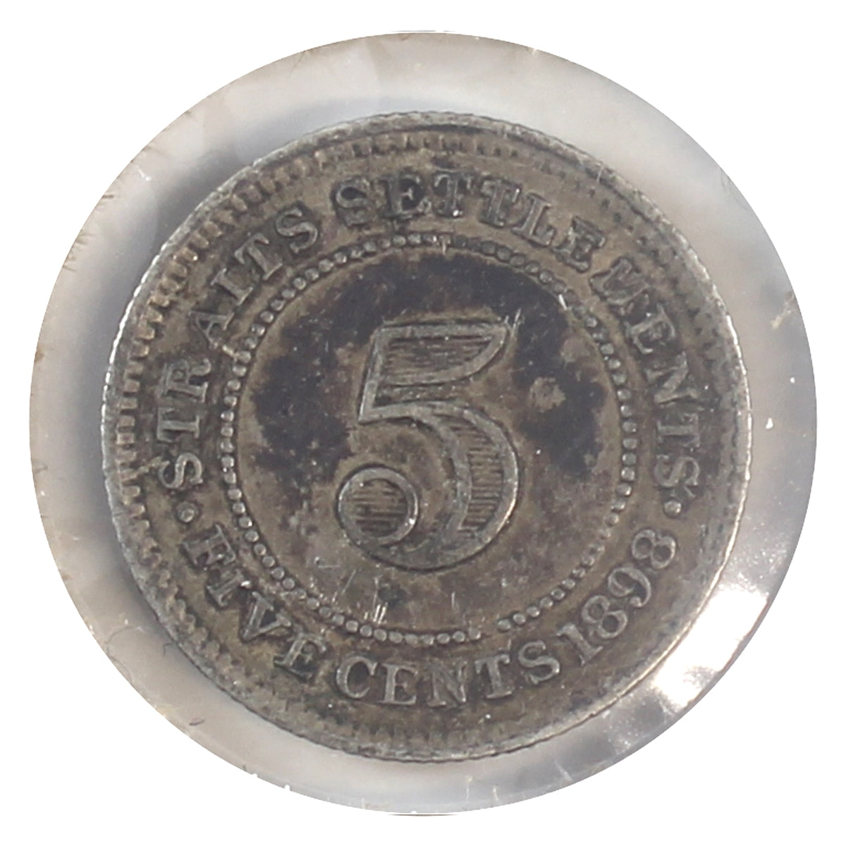 Straits Settlements 1898 5 Cents Very Fine (VF20)