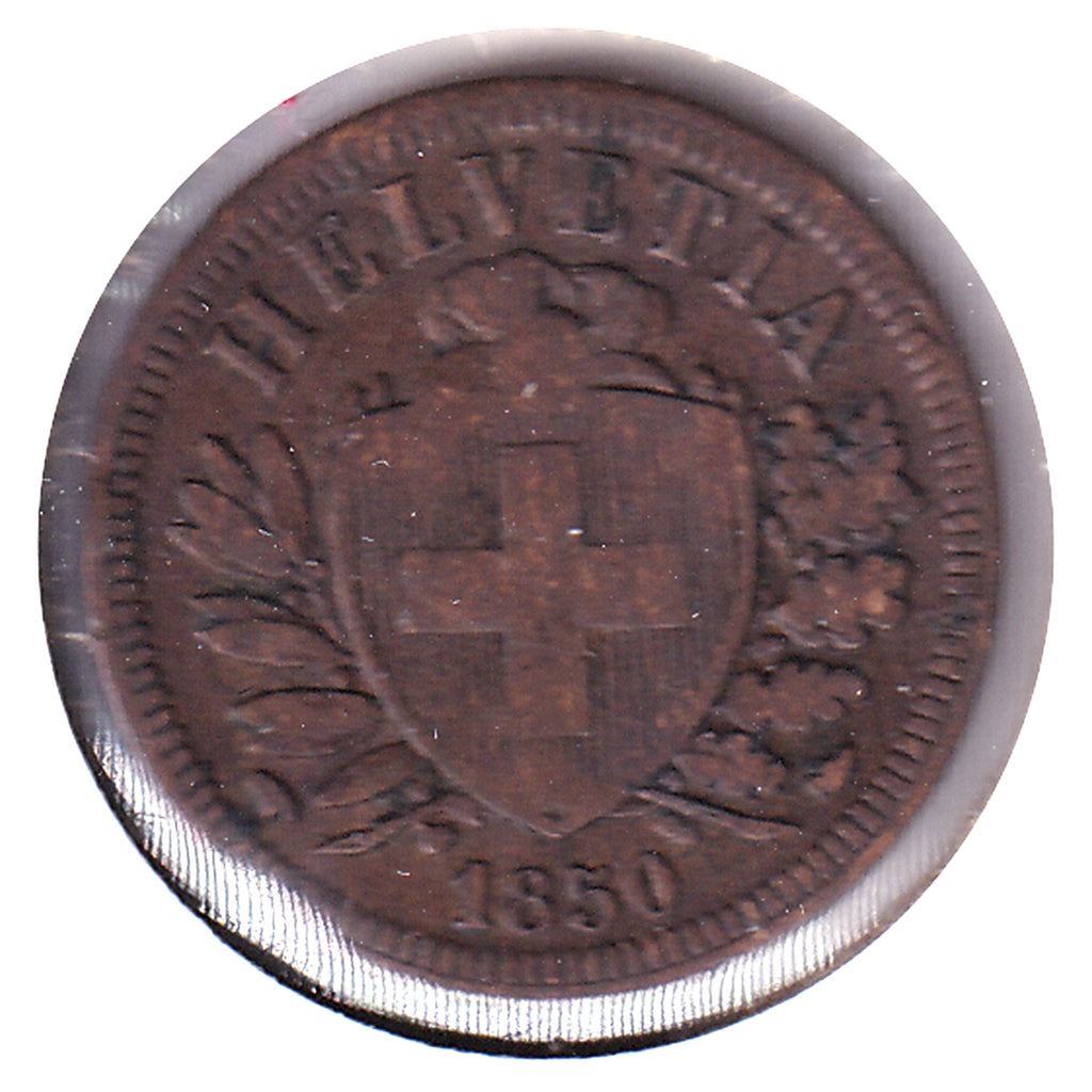 Switzerland 1850A 2 Rappen Very Fine (VF20)