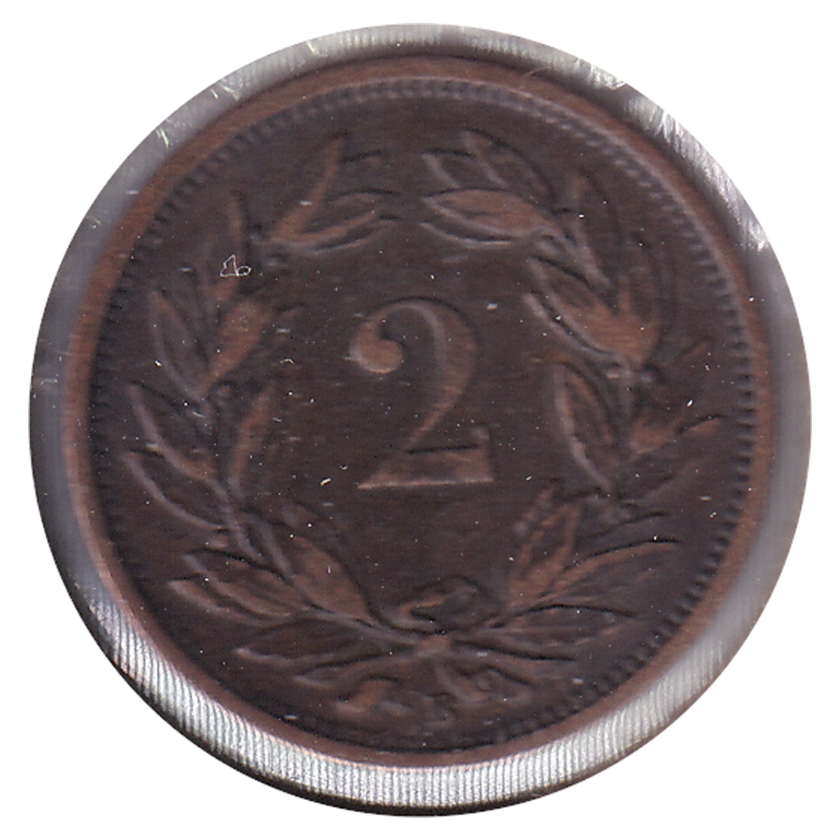 Switzerland 1879B 2 Rappen Extra Fine (EF40)