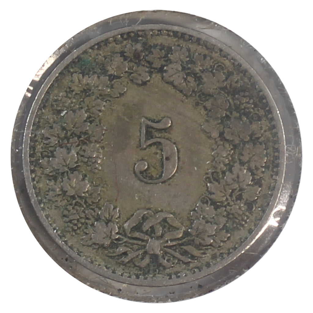 Switzerland 1881B 5 Rappen Very Fine (VF20)