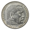 German Third Reich 1935A Hindenburg 5 Marks Almost Uncirculated (AU50)