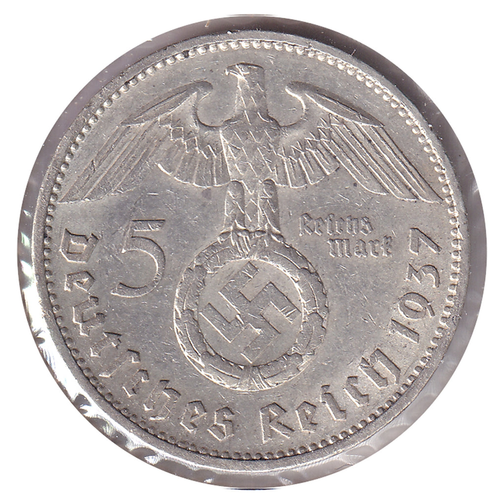 German Third Reich 1937A 5 Marks Extra Fine (EF40)