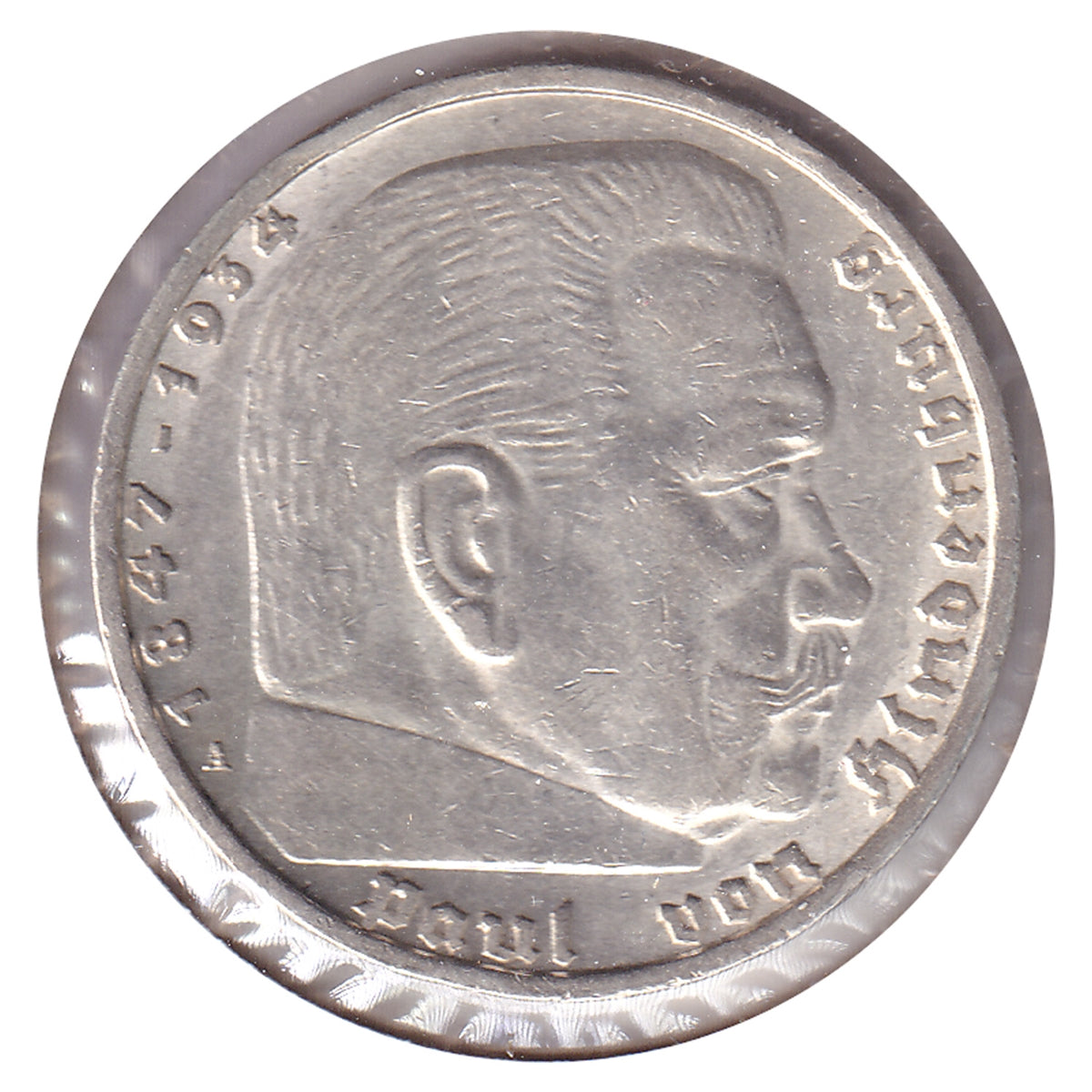 German Third Reich 1937A 5 Marks Extra Fine (EF40)