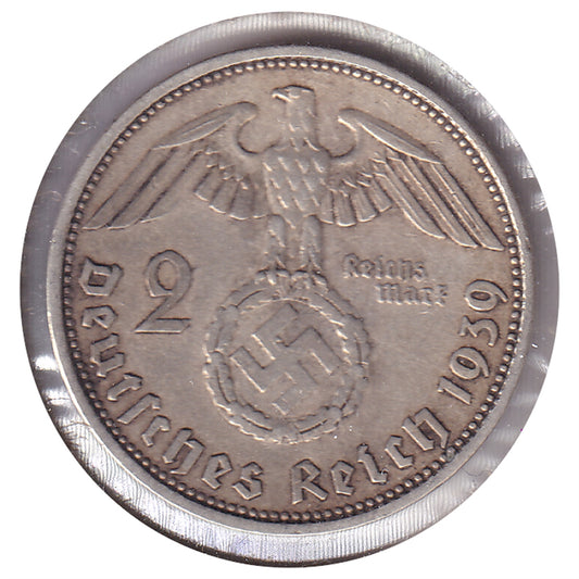 German Third Reich 1939A 2 Marks Extra Fine (EF40)