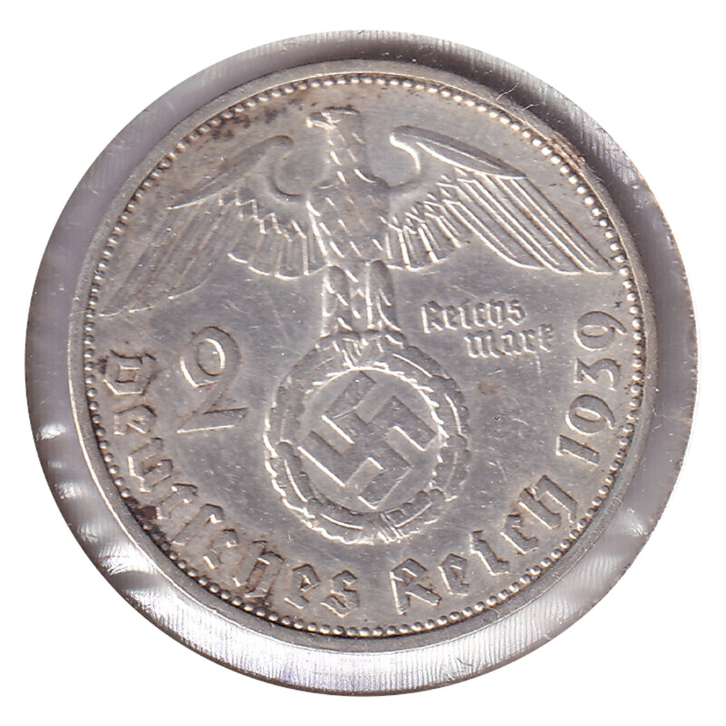 German Third Reich 1939F 2 Marks Extra Fine (EF40)