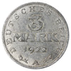 German Weimar Republic 1922A 3 Marks Extra Fine (EF40)