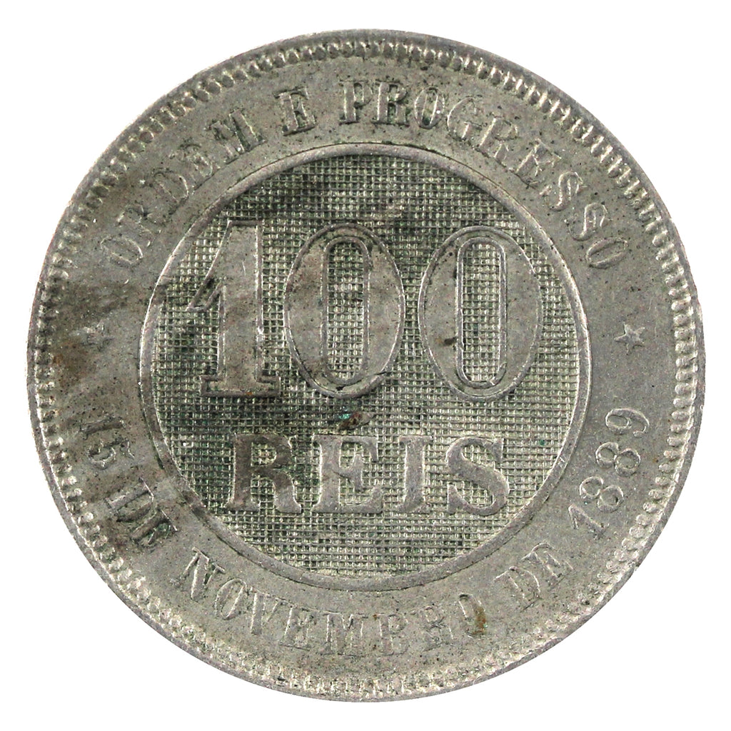 Brazil 1889 100 Reis Extra Fine (EF40)