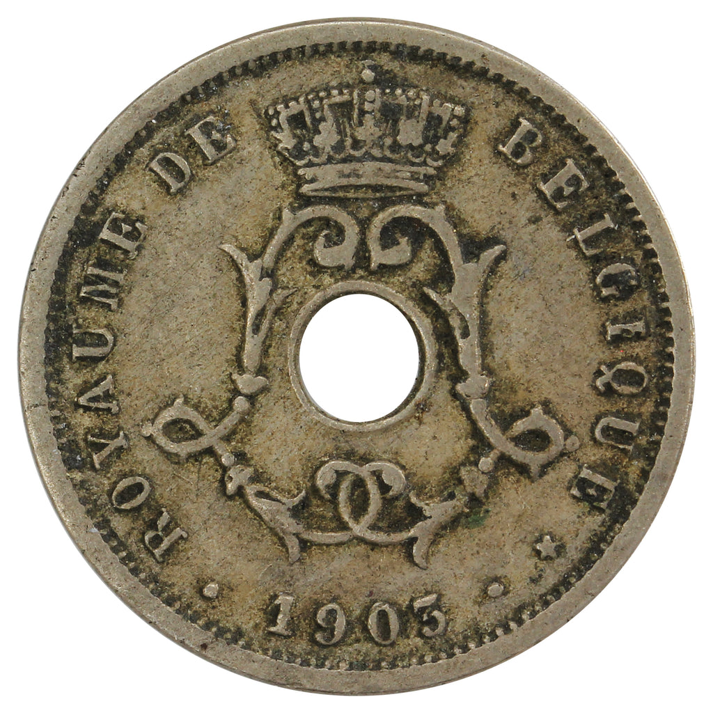 Belgium 1903 French 5 Centimes VF-EF (VF-30)