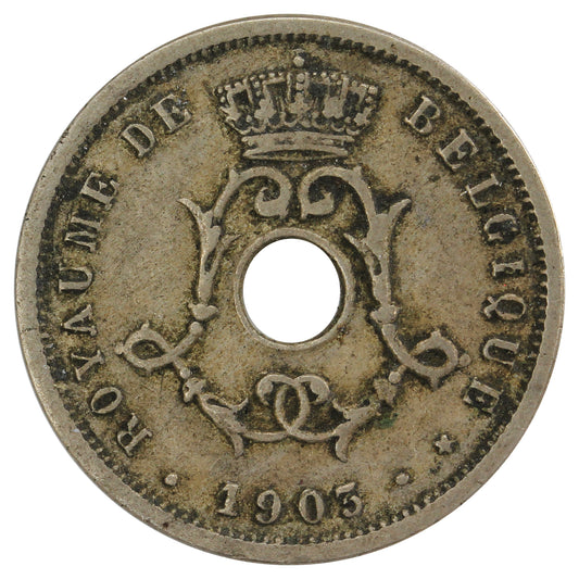 Belgium 1903 French 5 Centimes VF-EF (VF-30)