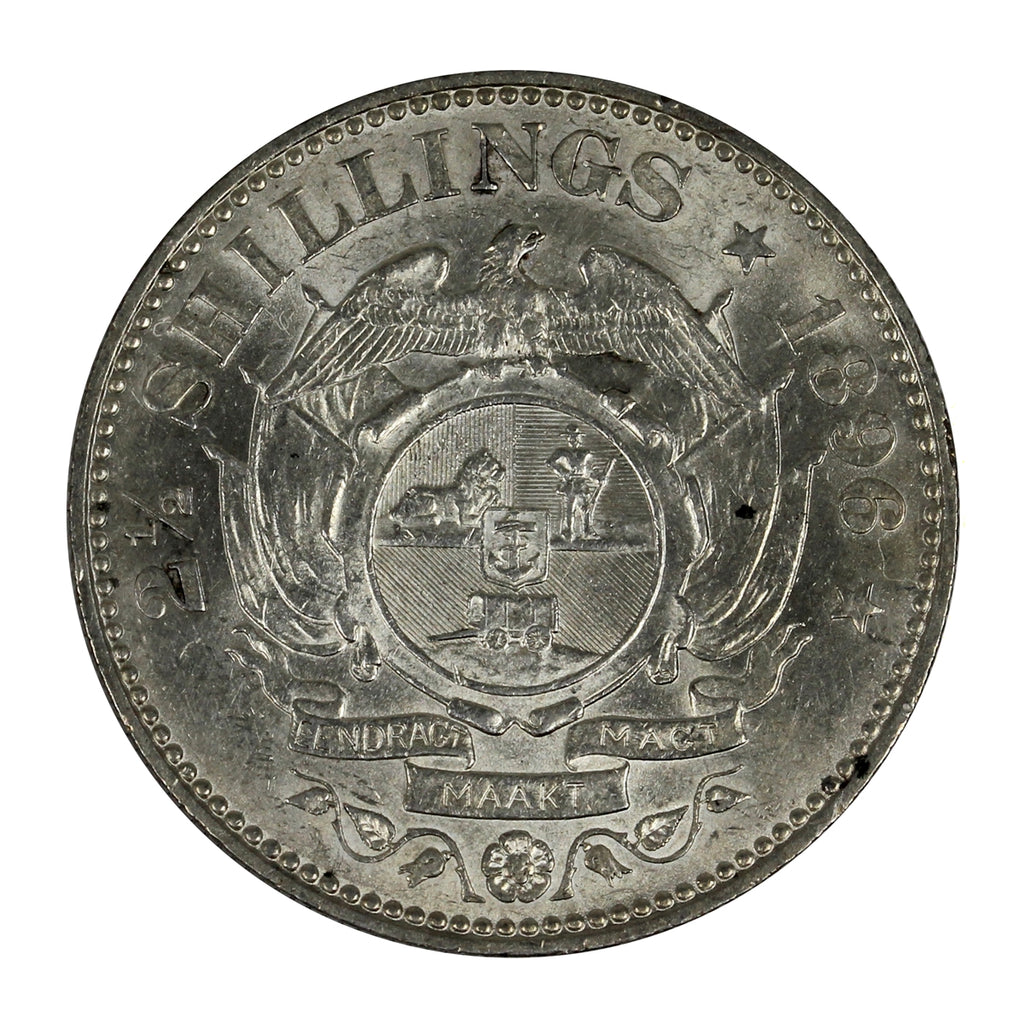 South Africa 1896 2 1/2 Shillings AU-UNC (AU55) $
