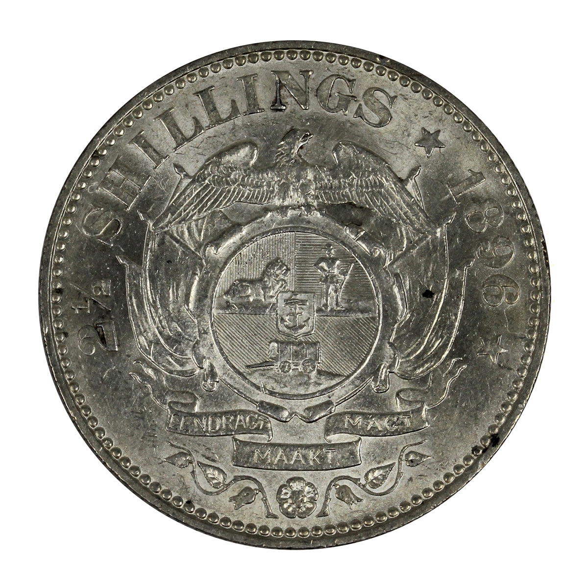 South Africa 1896 2 1/2 Shillings AU-UNC (AU55) $