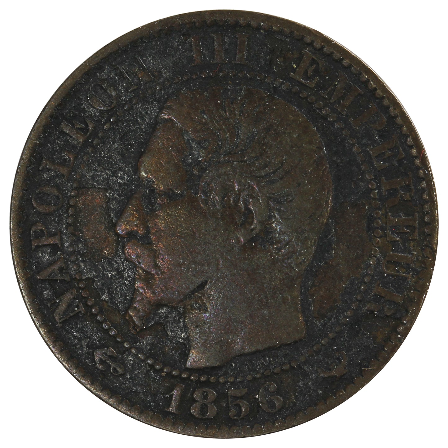 France 1856W 5 Centimes Extra Fine (EF40)
