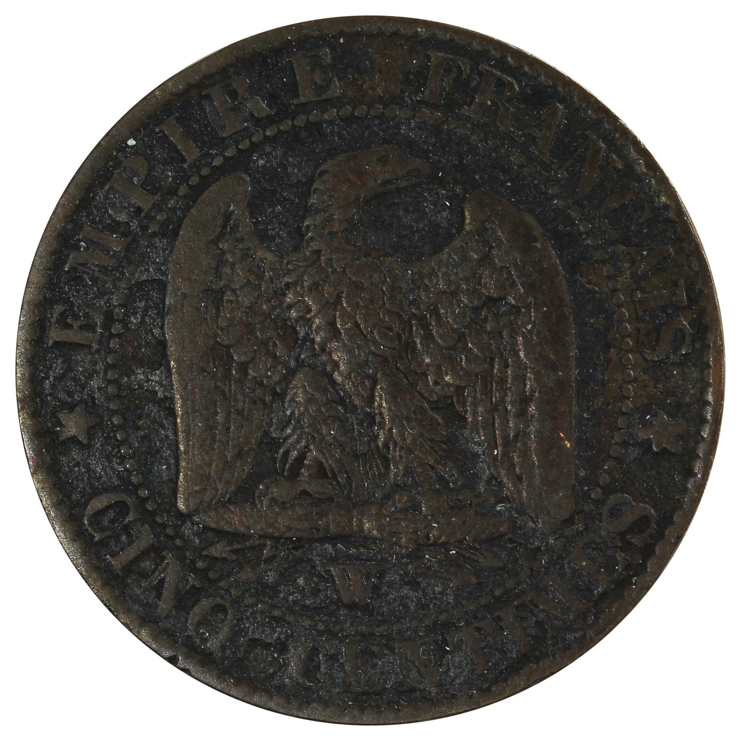 France 1856W 5 Centimes Extra Fine (EF40)