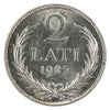 Latvia 1925 2 Lati Brilliant Uncirculated (MS63)