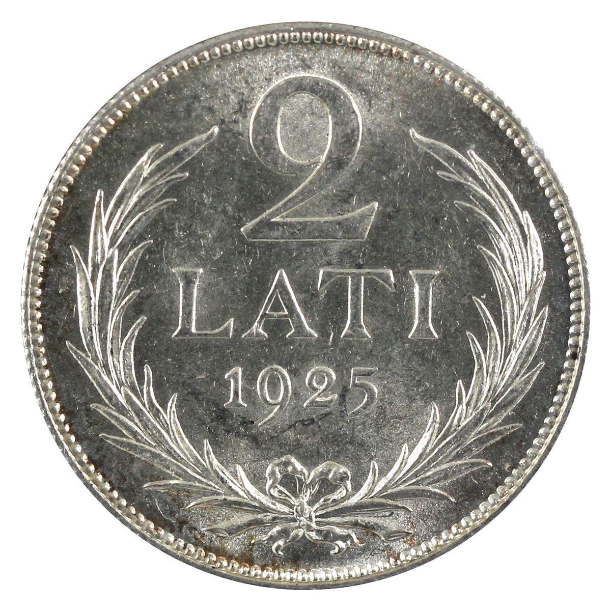 Latvia 1925 2 Lati Brilliant Uncirculated (MS63)