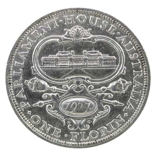 Australia 1927 Parliament House Florin Extra Fine (EF-40)