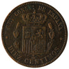 Spain 1877OM 10 Centimos VF-EF (VF30)