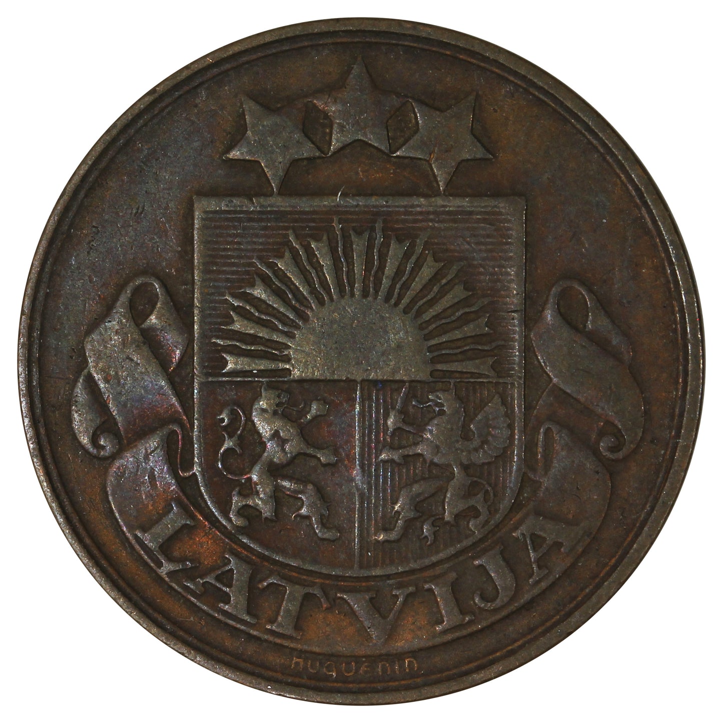 Latvia 1922 Mint Name 5 Santimi Extra Fine (EF40)