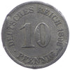 German Empire 1896A 10 Pfennig Extra Fine (EF40)
