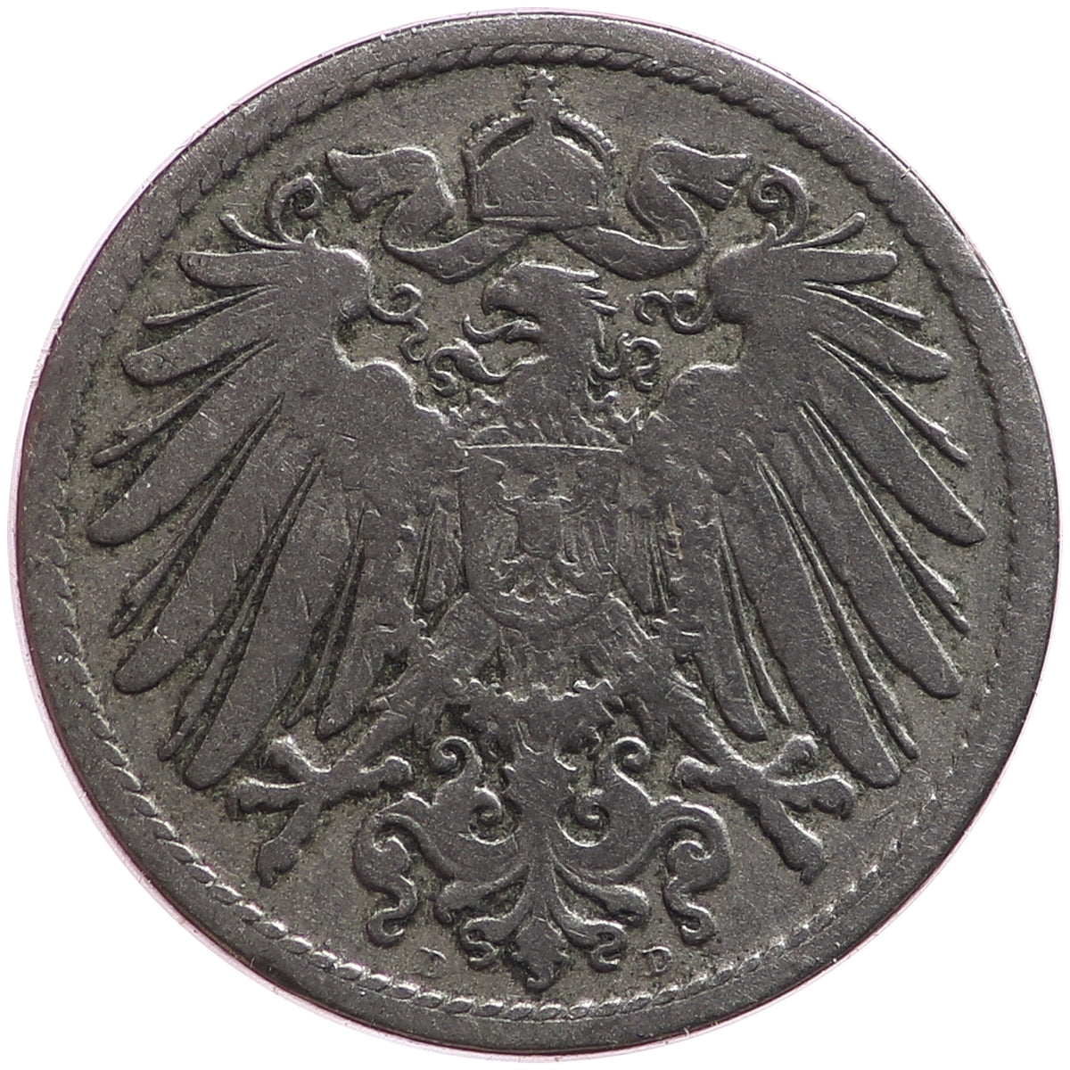 German Empire 1891D 10 Pfennig Extra Fine (EF40)