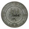 Belgium 1861 10 Centimes Almost Uncirculated (AU50)